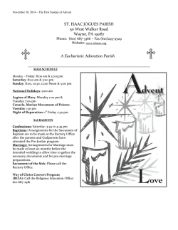 Latest Bulletin - Saint Isaac Jogues Parish
