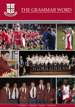 THE GRAMMAR WORD - Ipswich Grammar School