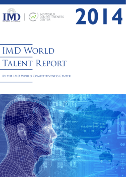 IMD World Talent Report 2014