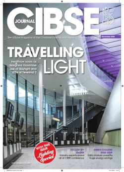 View the edition as a PDF - CIBSE Journal