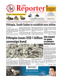 Ethiopia issues USD 1 billion sovereign bond - The Reporter