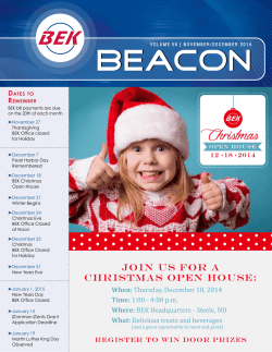 November/December 2014 - BEK Communications