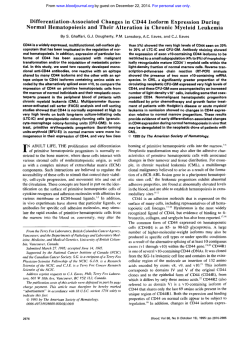 Differentiation-Associated Changes in CD44 Isoform - Blood Journal