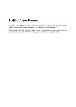 Halibut User Manual - Chiark