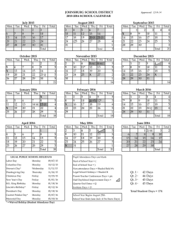 Printable Calendar (2015-2016) - Johnsburg School District