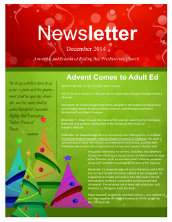 December 2014 Newsletter.pub - Rolling Bay Presbyterian Church