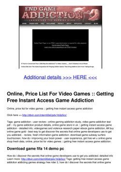 Online, Price List For Video Games :: Getting - Constant Contact