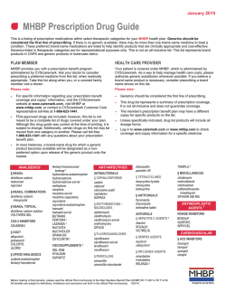 MHBP Prescription Drug Guide