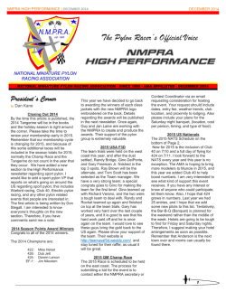 December NMPRA Newsletter - National Miniature Pylon Racing