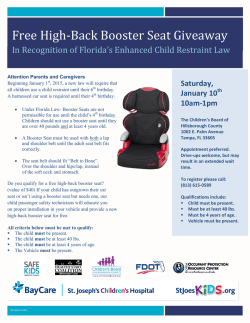 Free High-Back Booster Seat Giveaway - Children's Board Family