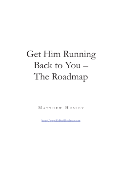 Ex Back Roadmap - Get The Guy
