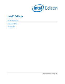 Intel® Edison Bluetooth* Guide