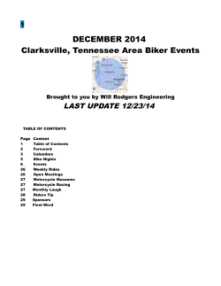 CLARKSVILLE, TN AREA BIKER EVENTS. Complete with calendar