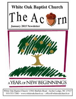 1-2015 Acorn - White Oak Baptist Church