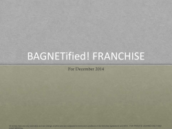 BAGNETified! FRANCHISE