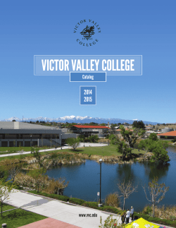 2014-2015 Victor Valley College Catalog
