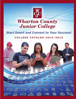 WCJC College Catalog (2014-2015)