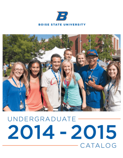 2014 2015 Undergraduate Catalog - Office of the Registrar
