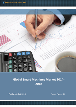 R&I: Global Smart Machines Market - Size, Share, Global Trends 2014-2018