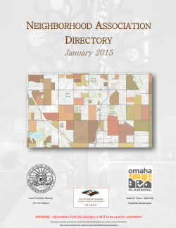 Neighborhood Association Directory - City of Omaha