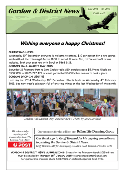 Gordon & District News Dec14 Jan15 - MtEgerton.com