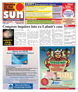 Congress inquires into ex-Labatt's case - The Sun Internet Edition