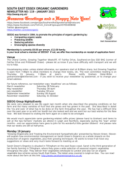 SEEOG Newsletter 2015 01 - South East Essex Organic Gardeners