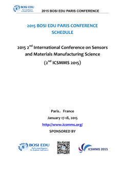 2015 bosi edu paris conference