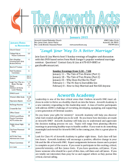 ACTs Newsletter - Acworth United Methodist Church