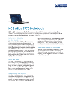 NCS Altus 9770 Notebook - NCS Technologies