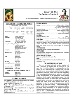 OLGC Parish Bulletin - Telus.net