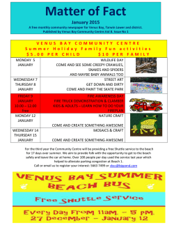 January 2015 Matter of Fact.pdf - Venus Bay Community Centre