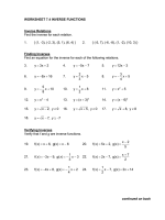 Worksheet 7 4 Inverse Functions Answer Key - worksheet