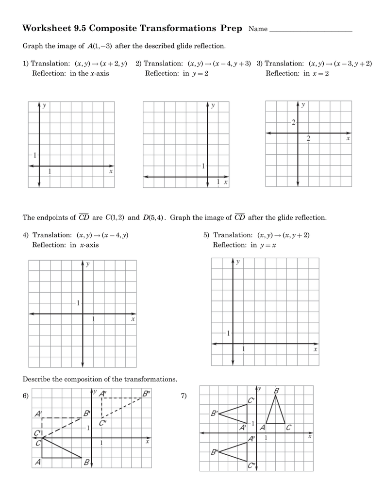 Worksheet 9 5 Composite Transformation Pdf