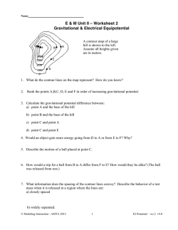 E & M Unit II – Worksheet 2 Gravitational & Electrical Equipotential