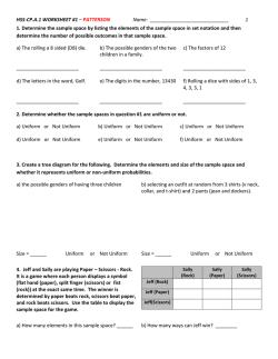 HSS-CP.A.1 WORKSHEET #1 – PATTERSON Name: 1 1