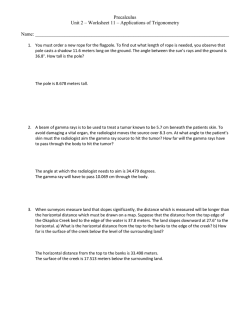 Precalculus Unit 2 – Worksheet 11 – Applications of - Mr. Madja