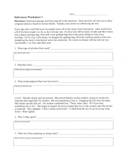 Inferences Worksheet 1 - Meredith Middle School