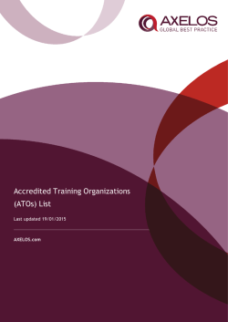 Accredited Training Organizations (ATOs) List