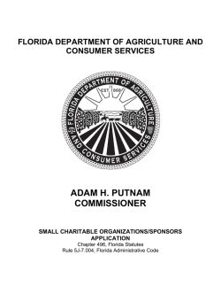 Small Charitable Organizations/Sponsors Application