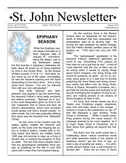 News - St. John Evangelical Lutheran Church