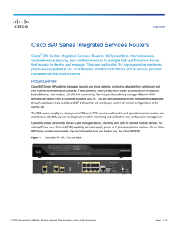 Cisco 890 Series Integrated Services Routers Data Sheet