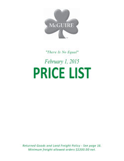 2015 McGuire Price Sheet [PDF Format]