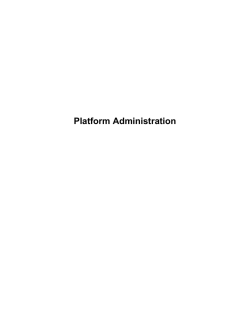 Platform Administration - Documentation