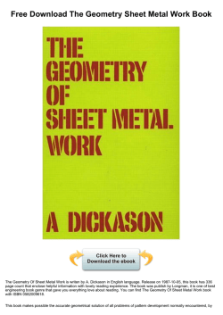 Free Download The Geometry Sheet Metal Work