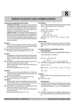 Chapter-8 (Permutations and Combinations)