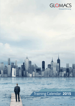 Training Calendar 2015 - Glomacs Training & Consultancy