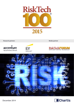 Chartis RiskTech 100® 2015