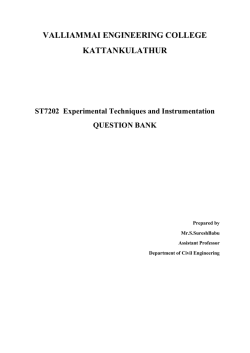 ST7202-Experimental Techniques and Instrumentation