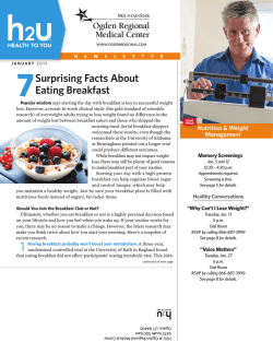 January Newsletter - Ogden Regional Medical Center